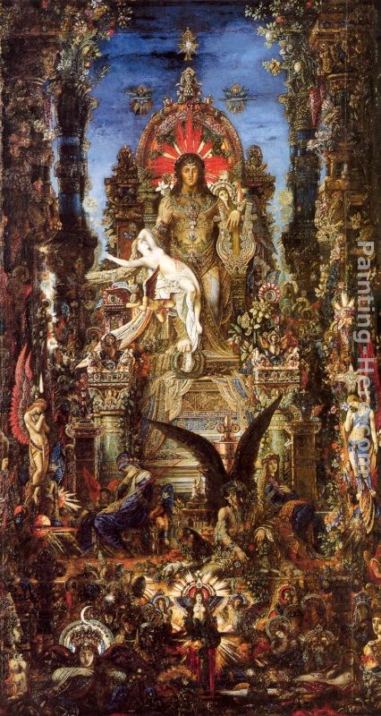 Jupiter and Semele painting - Gustave Moreau Jupiter and Semele art painting